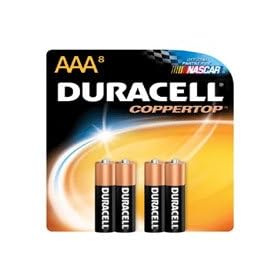 Duracell, Coppertop Alkaline Batteries MN2400B8 Size:AAA - 8 Each Per Pack X 10 Pack