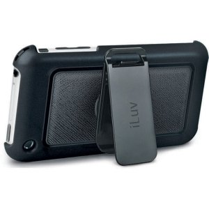 New iLuv Black Swivel Belt Clip Holster for IPhone 3G S