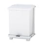 Trash Container, Step-On, Steel, 7 Gallon, White URIST7EWHPL