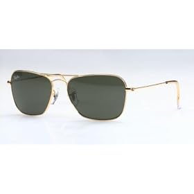 Ray Ban RB3136 Caravan 001 Arista Crystal Green Lens Size 58-15-135, Free Shipping!