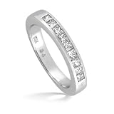18k White Gold Diamond Wedding Band.
