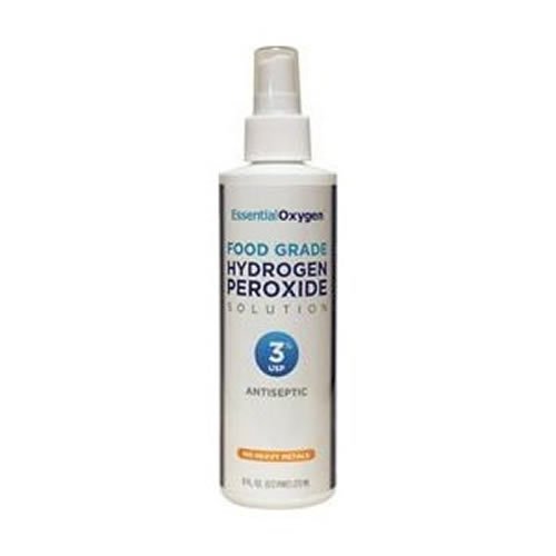 Essential Oxygen+ Hydrogen Peroxide 3 Food Grade 8 oz Spray Bottle