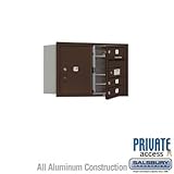 IMAGE OF 4C Horizontal Mailbox (Includes Master Commercial Locks) - 5 Door High Unit (20 Inches) - Double Column - 3 MB1 Doors / 1 PL5 - Bronze - Front Loading - Private Access