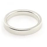 14K White Gold Men's & Women's Wedding Bands 2.5mm flat comfort-fit
