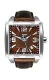 Tissot Men\'s T0055101629700 Quadrato Quartz Brown Dial Watch