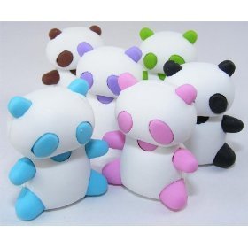 Iwako Japanese Panda Erasers - 6 pcs