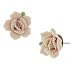 Classic Porcelain Rose Button Earrings
