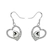 Sterling Silver CZ Fashion Earrings - Hearts