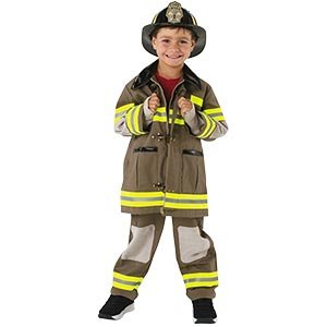Firefighter Role Play Costume, Children's Size 5-6, Designed for Age 3 - 6 Years