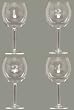 Individually Hand Etched Wine Tasting Red Wine Glass 7 1/4"H Set / 4