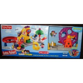 Fisher Price Little People About Discovery - Surprise Sounds Fun Park + Ferris Wheel Combo Gift Pack