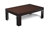 IMAGE OF Modern / Contemporary / Rectangular Plain Solid Wood Cappuccino Color Coffee / Cocktail Table + 2 Matching End Tables Set