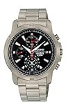 Seiko Titanium Alarm Chronograph Black Dial Men's watch #SNAE47