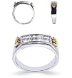 Superb 1/4 CTW Diamond Band Mens 10 KT White Gold Ring