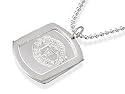 Silver Manchester United Double Dog Tag and Ball Chain