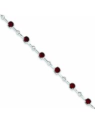 Genuine .925 Sterling Silver African Ruby Bracelet 3.3 Grams . 100% Satisfaction Guaranteed.