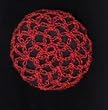 Red Hair Net Crocheted Hair Bun Cover- MEDIUM