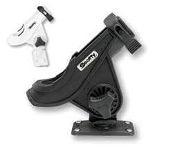 Baitcast/Spinning Rod Holder Black w/ 244 Flush Mount - Fishing - Accessories