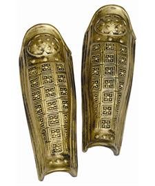 Check price Heavy Duty Plastic ROMAN LEG GUARDS gladiator costume