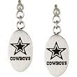 Stainless Steel Dallas Cowboys Logo Dangle Earrings
