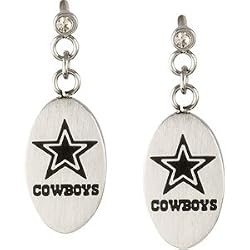 Stainless Steel Dallas Cowboys Logo Dangle Earrings
