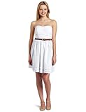 My Michelle Juniors Strapless Short Dress, White, 11