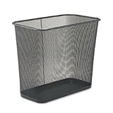 Five-Gallon Mesh Wastebasket, Rectangular, 30 Quart, 16x8-1/2x14, Black URIWMB30RBK