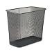 Five-Gallon Mesh Wastebasket, Rectangular, 30 Quart, 16x8-1/2x14, Black URIWMB30RBK