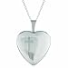 Sterling silver Heart Shaped Locket w/ cross Necklace
