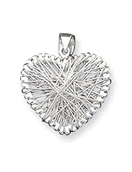 Sterling Silver Heart Pendant QC4568"