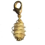 Jasper Pendant 14 Cage Zipper Pull Yellow Tumble Wire Wrapped Stone Gold Crystal Healing Gem 2