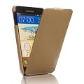 Estuche / funda Samsung Galaxy Note N7000 - Issentiel Apertura con tapa � Prestige Collection � ultra slim - camello