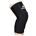 Padded Knee Sleeves (1 Pair) Protective Compression Wear - Men & Women Basketball Brace Support - Best to Immobilize, Strap & Wrap Knee for Volleyball, Football, Contact Sports - Snug & No Chafing