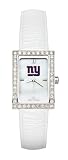 New York Giants Ladies Allure Watch White Leather Strap