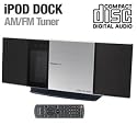 Panasonic SC-HC3 Ultra-Slim iPod Docking Speaker System with CD player, AM/FM Radio, Clock, Alarm, and Remote (Black)