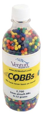 Air Venturi CQBBs 6mm airsoft BBs, 0.12g, 2700 rds, multi-color