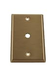 Leviton 84061-40 1-Gang .406 Inch Hole Device Telephone/Cable Wallplate, Standard Size, 302 Stainless Steel, Box Mount, Stainless Steel