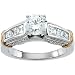 14K Two Tone Gold Diamond Semi Mount Engagement Ring (0.88 ctw, G-H, SI1)