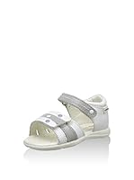 Billowy Sandalias planas (Blanco / Gris)