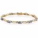 24k Gold Genuine Diamond Accent and oval Simulated Tanzanite CZ Tennis Bracelet