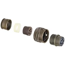 Amphenol Industrial PT06E-14-5S Circular Connector Socket, Environmental Resisting, Bayonet Coupling, Solder Termination, Straight Plug, 14-5 Insert Arrangement, 14 Shell Size, 5 Contacts