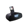 iLive iC308B Dual Alarm Projection Clock Radio with Nature Sounds and Dock for iPod (Black)