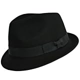 31mh3CrtaxL. SL160  BLACK CLASSIC STRUCTURED WOOL FEDORA HAT