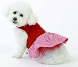X-SMALL - RED - Fashion Pet Picnic Summer Sun Dresses