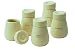Tyhpoon Vanilla Cream Stoneware Herb Jars set of 5