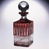 KING LOUIS RUBY SQUARE CRYSTAL DECANTER