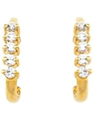 Pair of 14K Yellow Gold Diamond Earrings - 0.20 Ct. -- LIFETIME WARRANTY