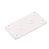 uxcell 修理フラットプレート　80mm x 42mm　ステンレス鋼素材　シルバートーン