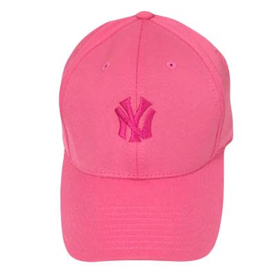 MLB NEW YORK YANKEES POLYESTER PINK HAT CAP ADJ NEW