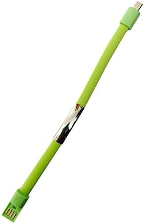 CHARGER BRACELET: Universal Micro USB Cable Charging &amp; Data Sync Cord. Compatible w/ All Cellephone w/ Micro USB Port. GREEN Band bracelet